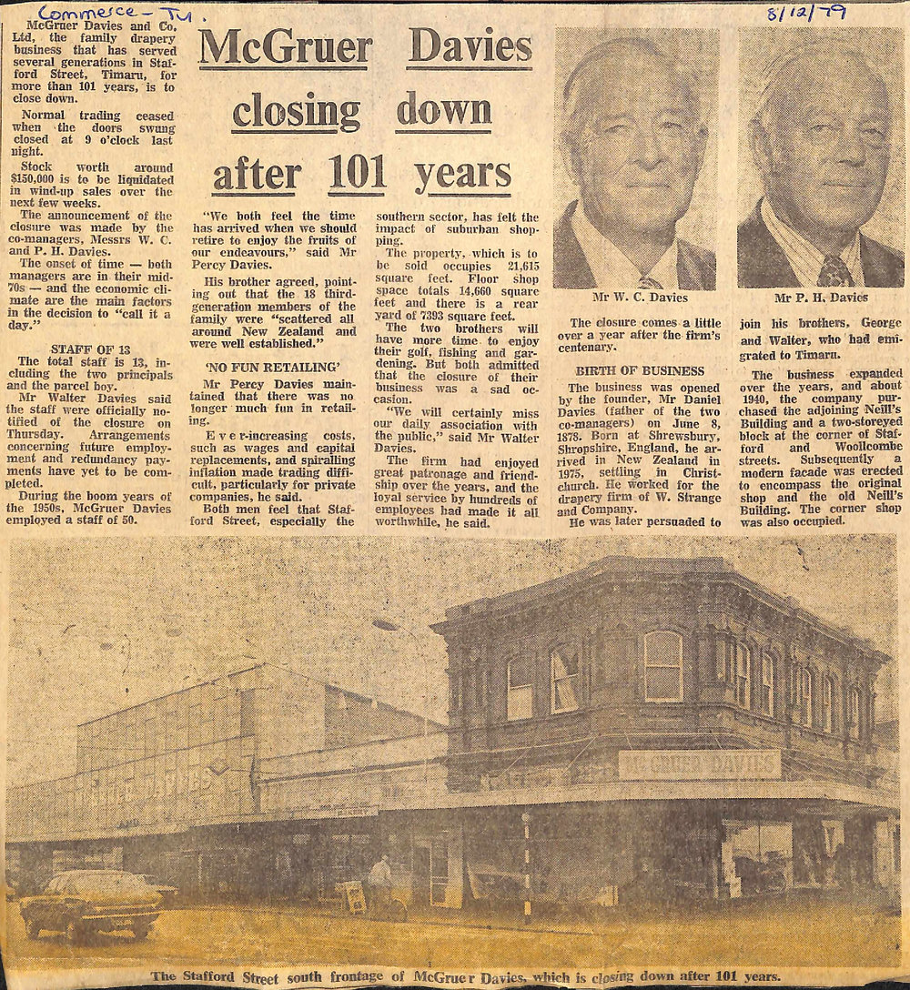 McGruer Davies closing down after 101 years