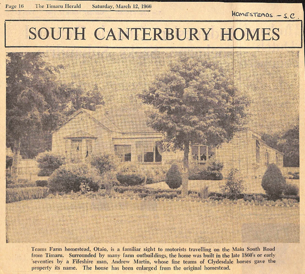 South Canterbury Homes: Clydesdales Once The Pride Of Teams Farm in Otaio