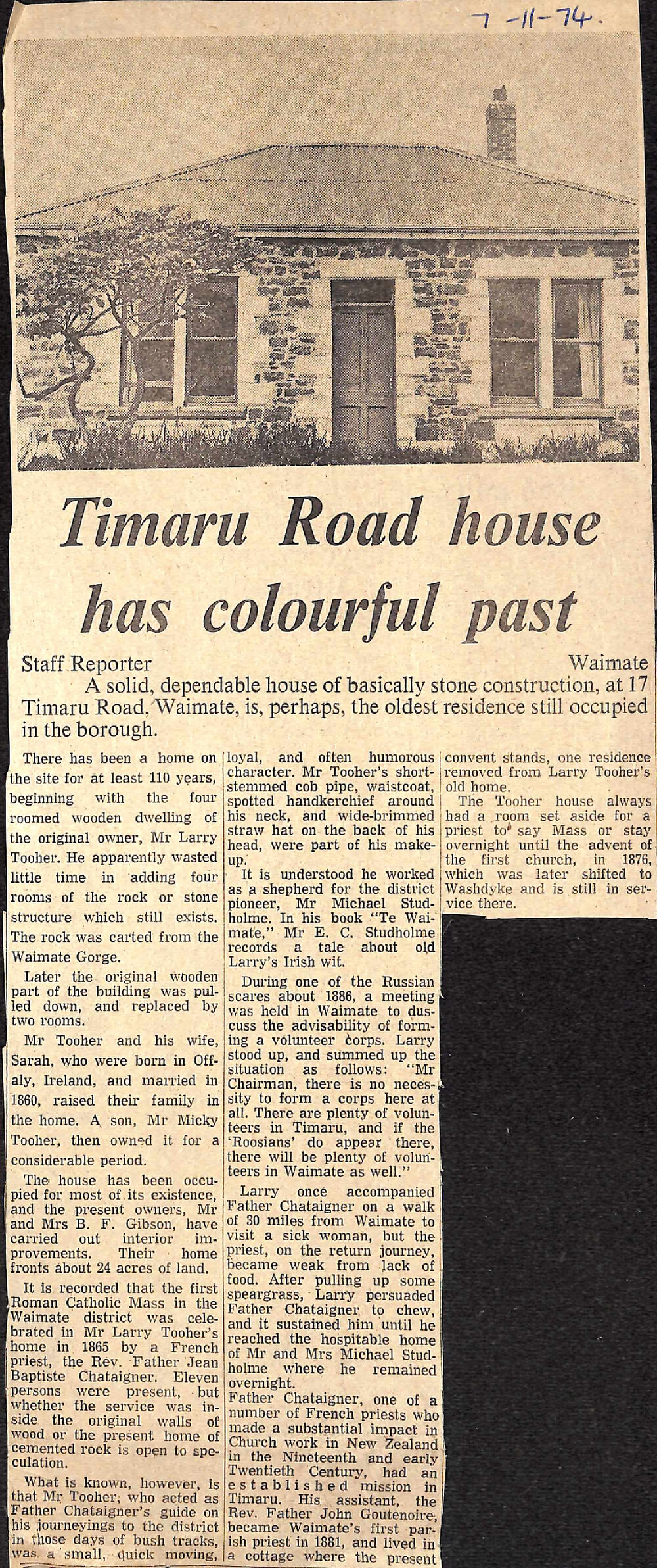 Timaru Road house has colourful past