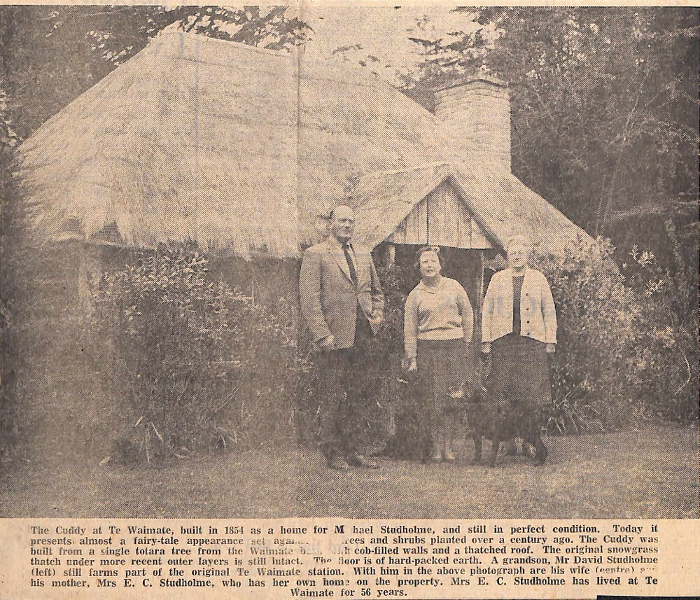 The Cuddy Was Built At Te Waimate in 1854, Property Has Been in Studholme Family For Over Hundred Years