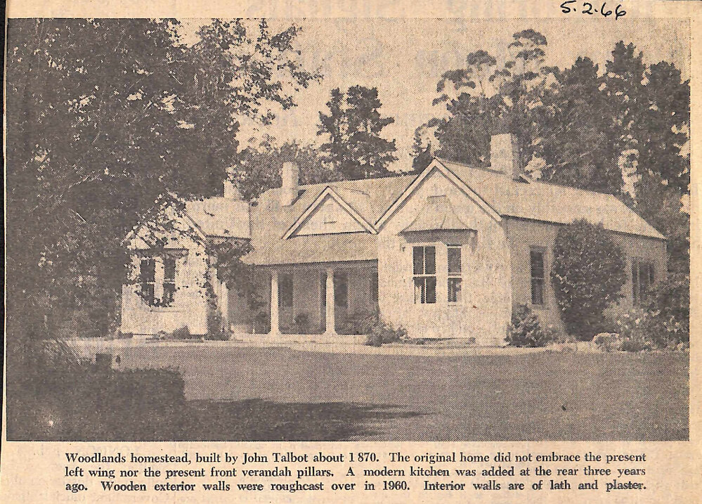 Woodlands, Talbot Family's Rangitira Valley Homestead