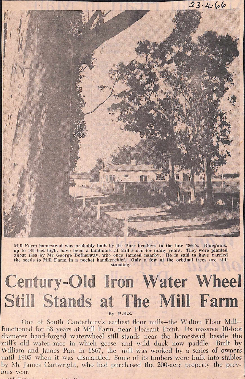Century-old Iron Water Wheel Still Stands at The Mill Farm