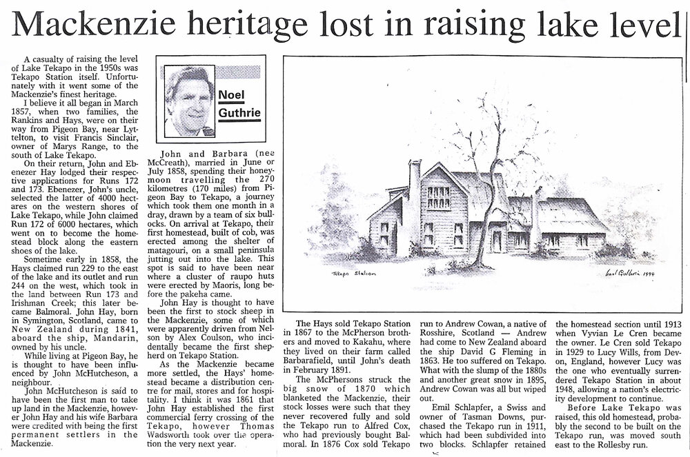 Mackenzie heritage lost in raising lake level