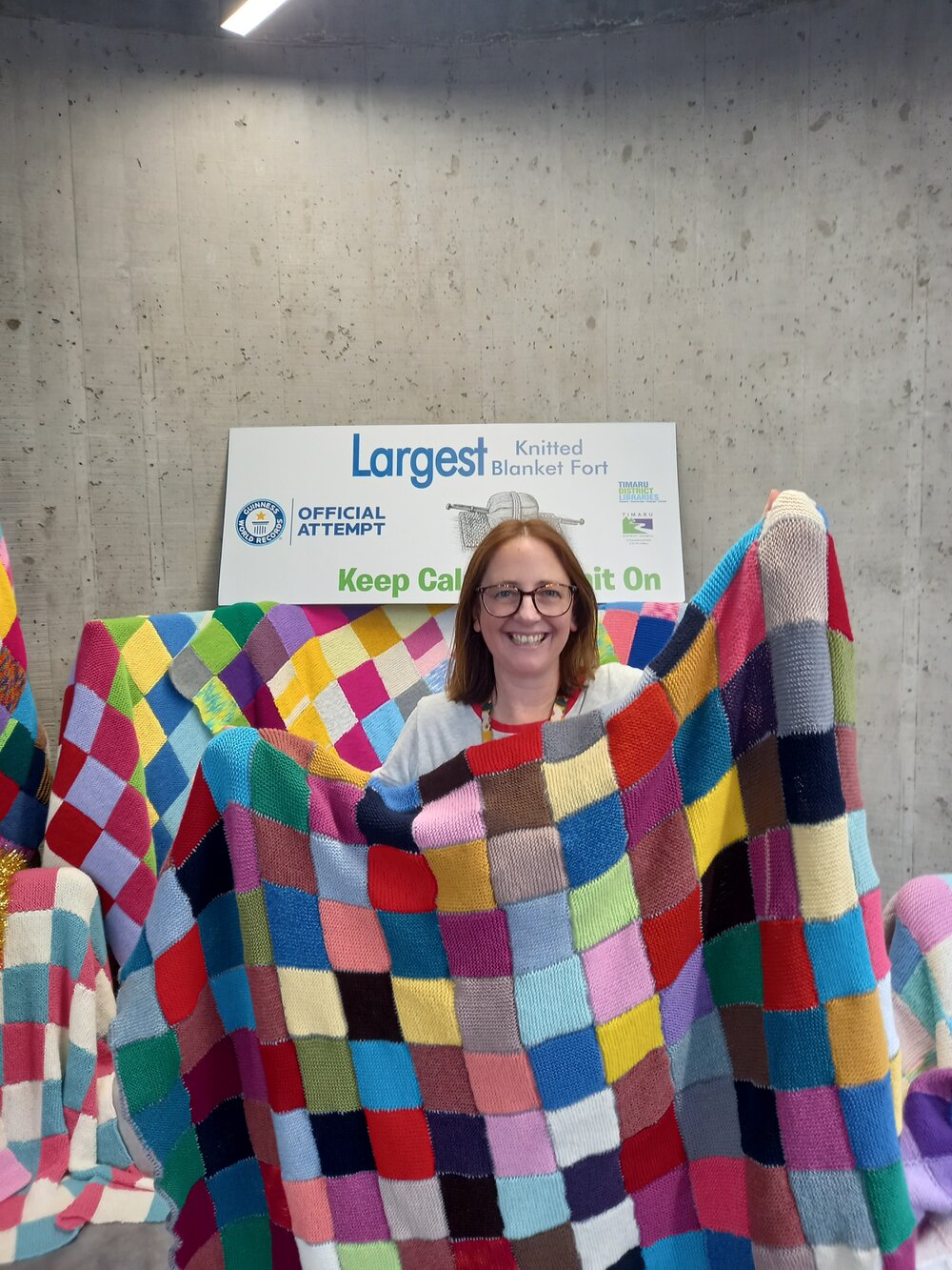 Timaru Girls' High School peggy square blanket