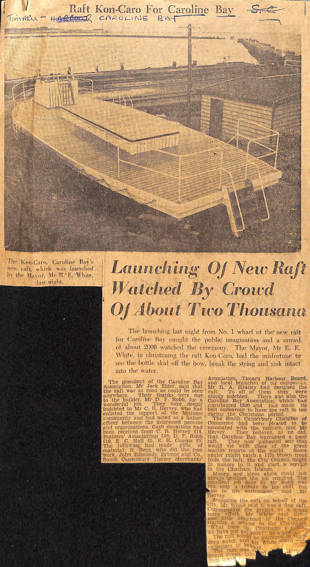 Launching of New Raft Watched By Crowd of About Two Thousand