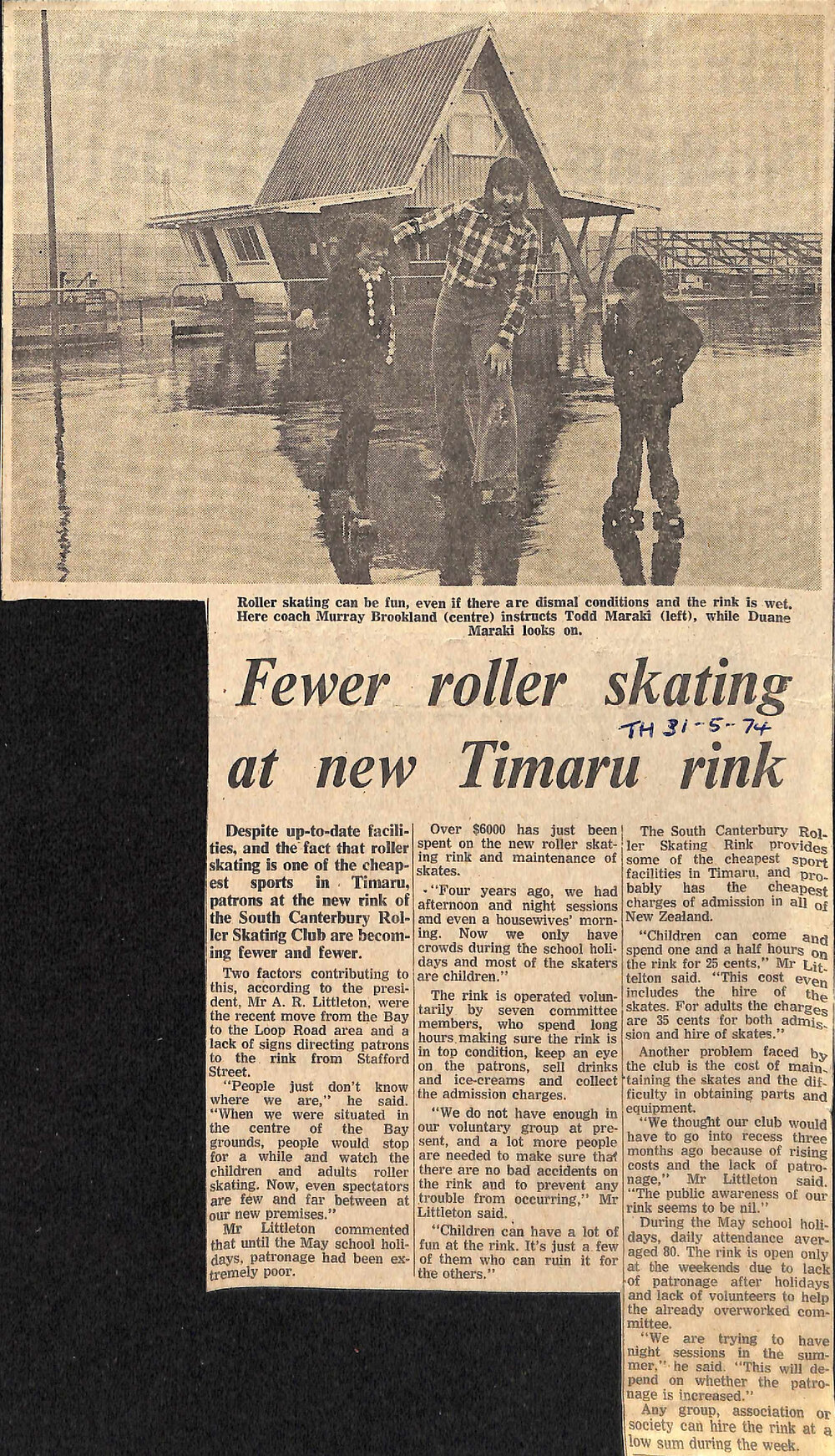 Fewer Roller Skating at New Timaru Rink