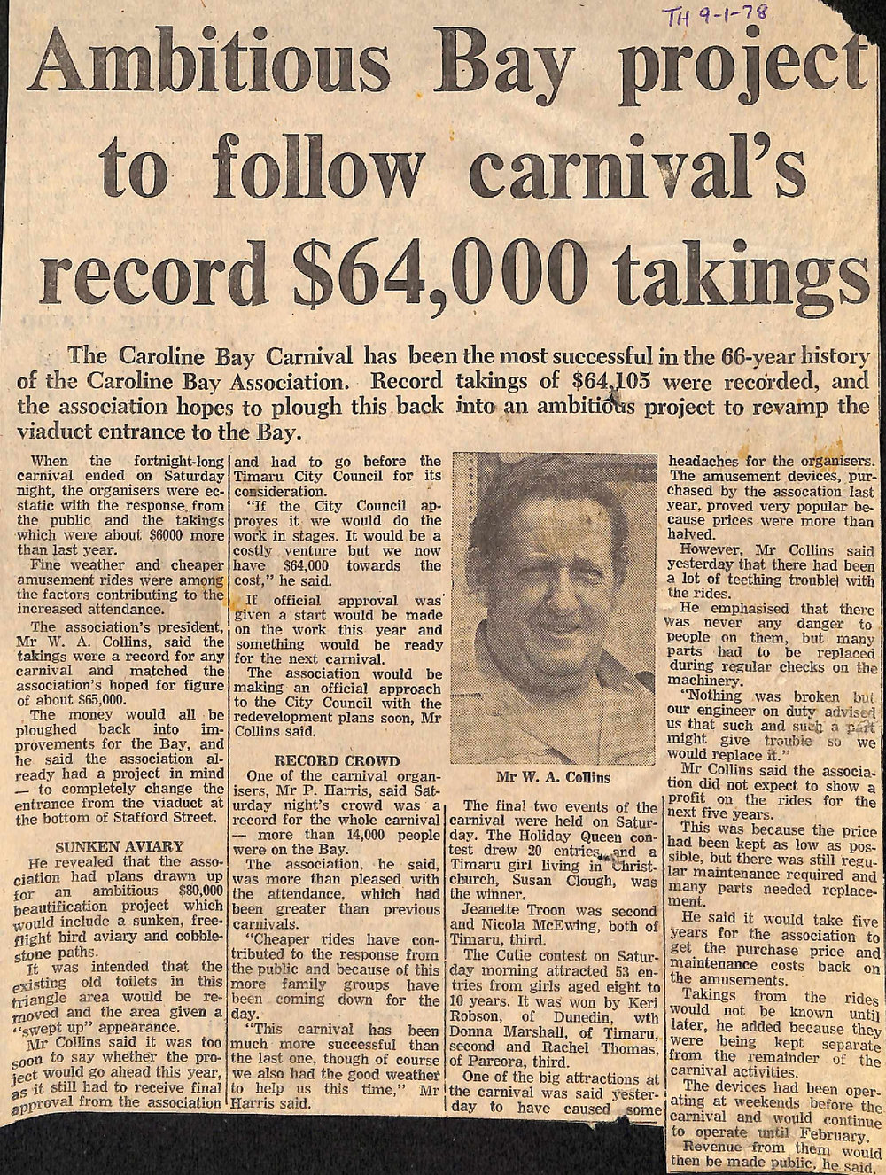 Ambitious Bay project to follow Carnival's record $64,000 takings