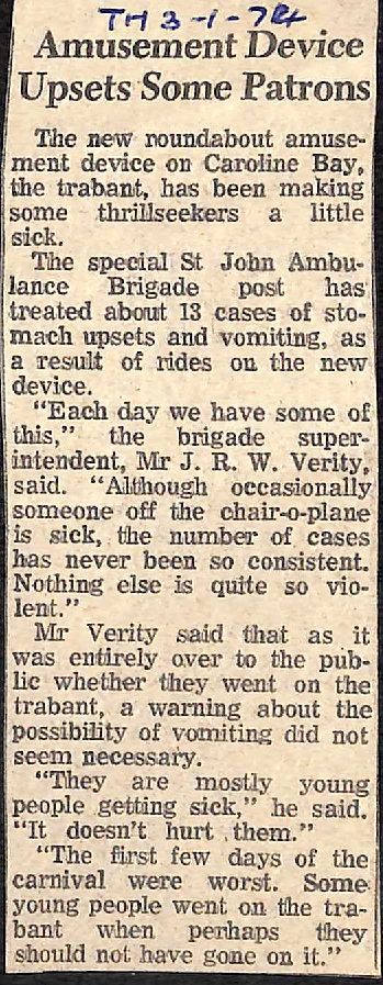 Amusement Device Upsets Some Patrons