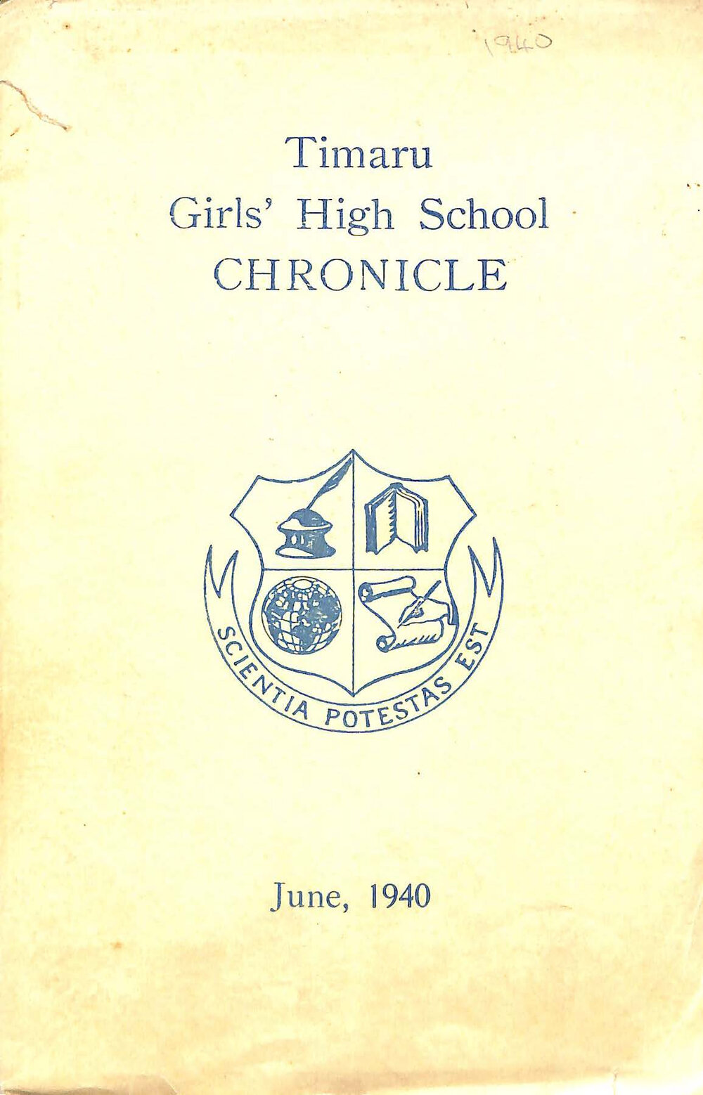 Timaru Girls' High School Chronicle 1940: June 1940