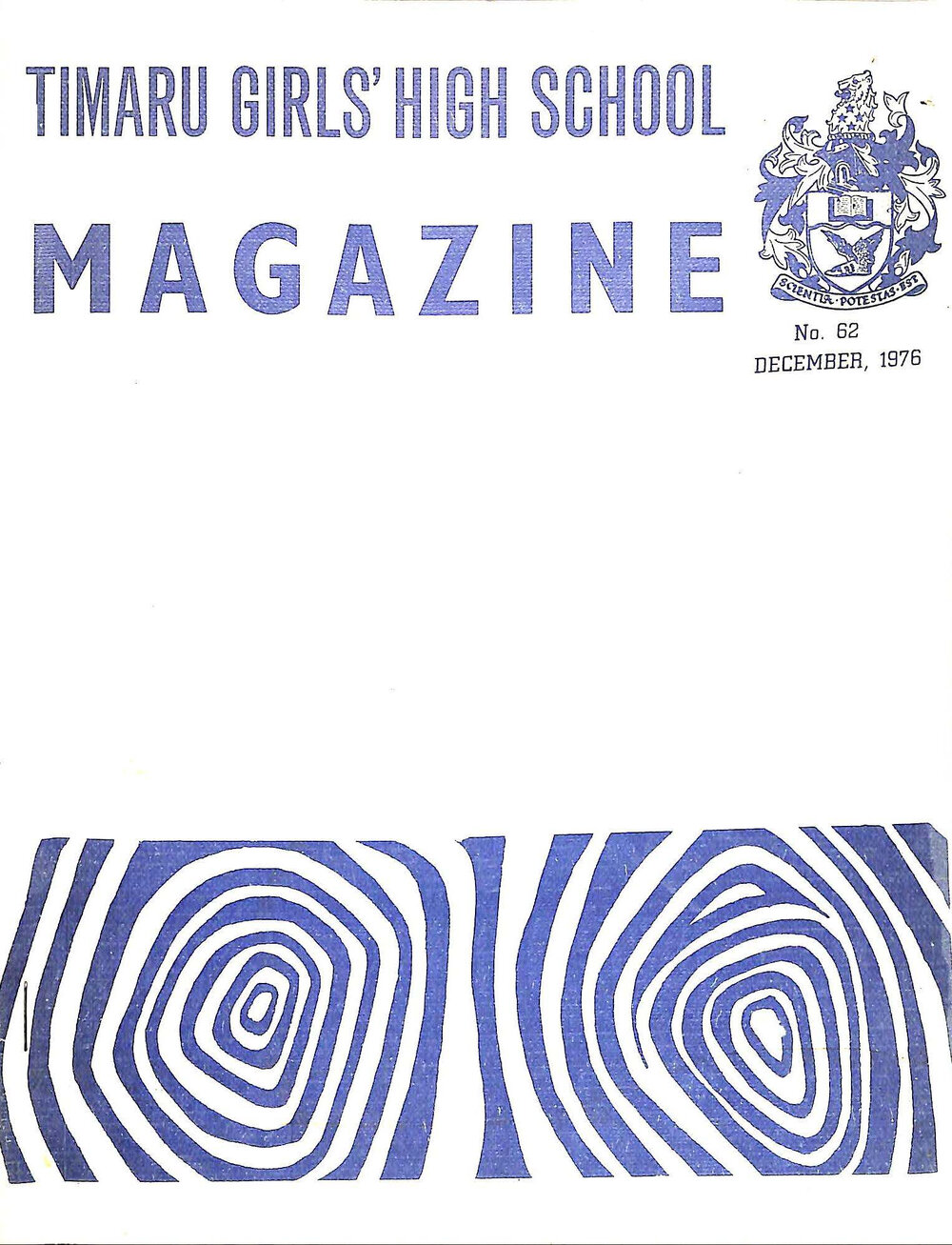 Timaru Girls' High School magazine 1976