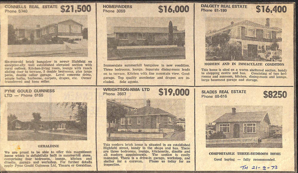 Real Estate Advertisements 1973