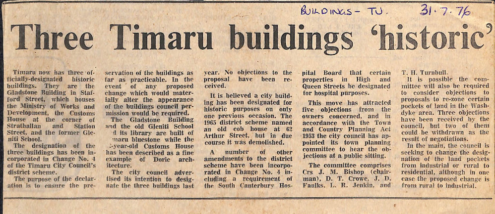 Three Timaru buildings 'historic'