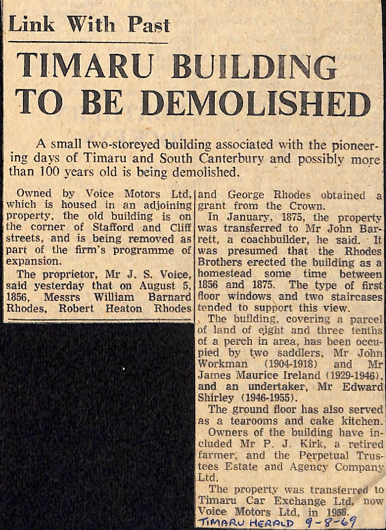Link With Past: Timaru Building To Be Demolished