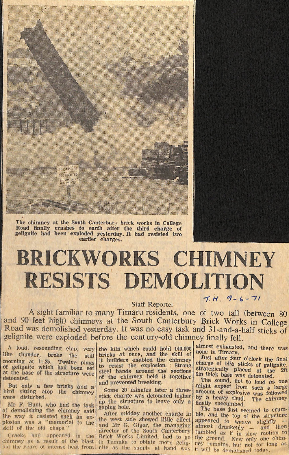 Brickworks Chimney Resists Demolition