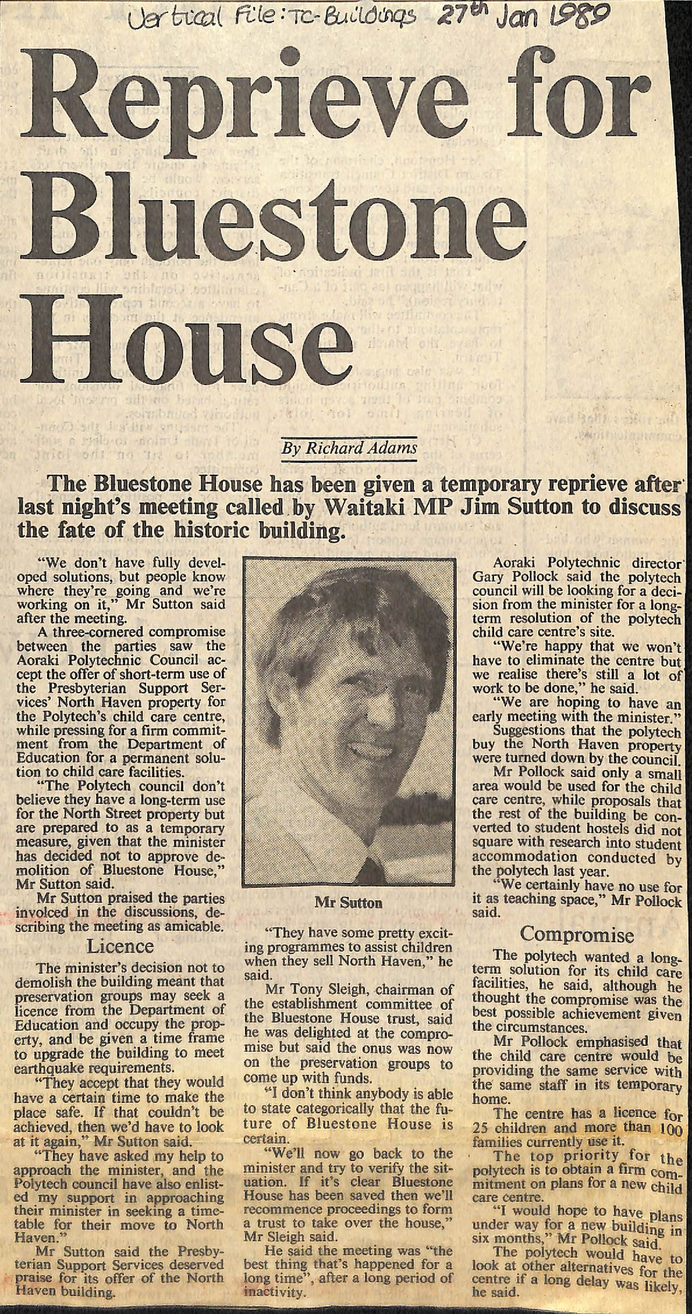 Reprieve for Bluestone House