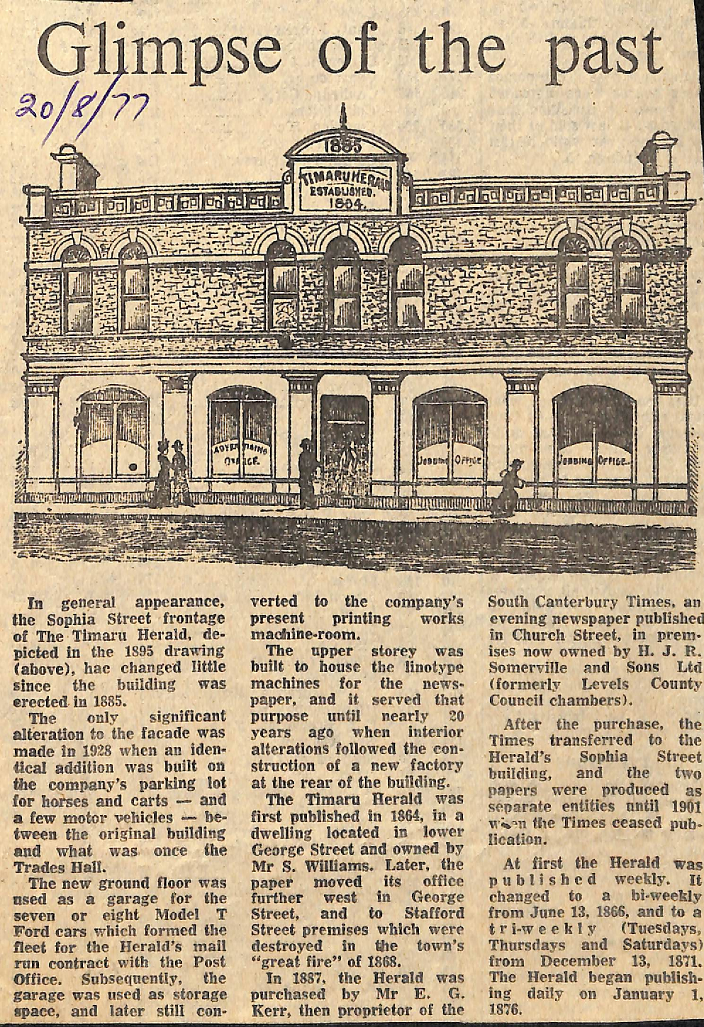 Glimpse of the past: The Timaru Herald Building