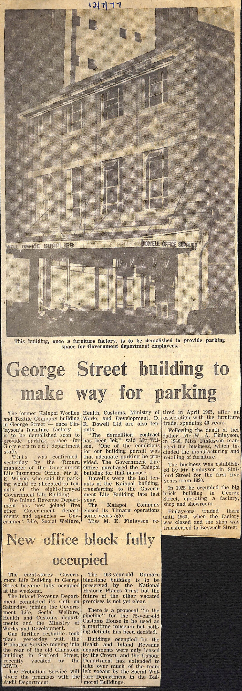 George Street building to make way for parking / New office block fully occupied