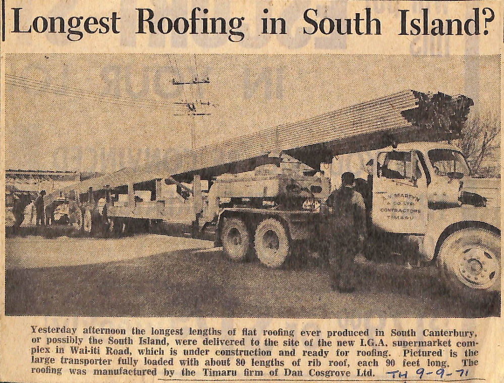 Longest Roofing in South Island?
