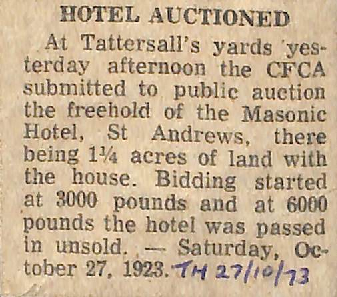 Hotel Auctioned