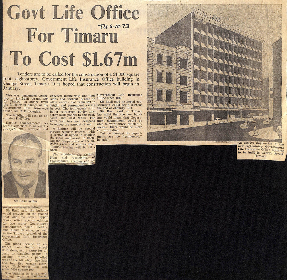 Govt Life Office For Timaru To Cost $1.67m