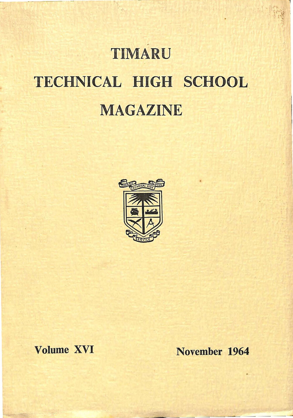 Timaru Technical High School magazine 1964