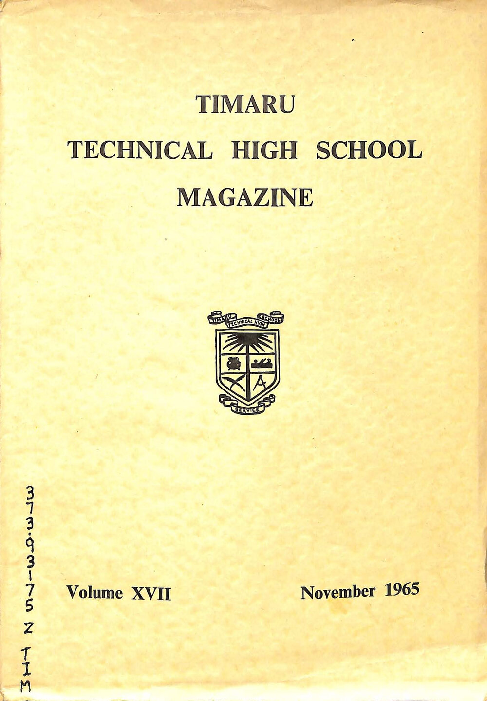 Timaru Technical High School magazine 1965