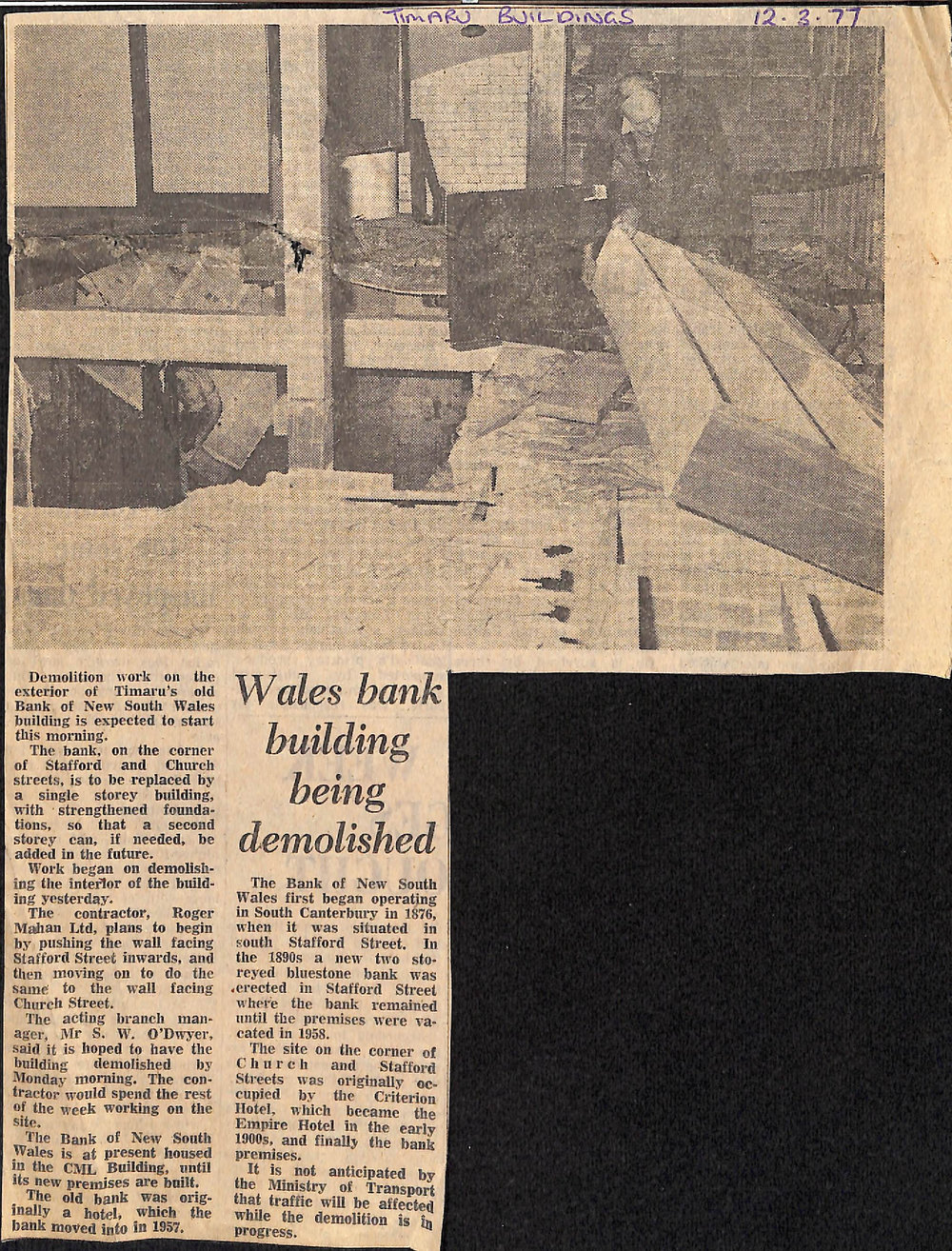 Wales bank building being demolished