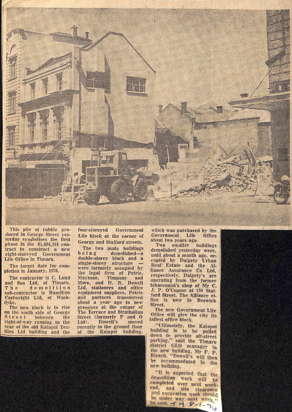 Demolition to make way for new Government Life building  