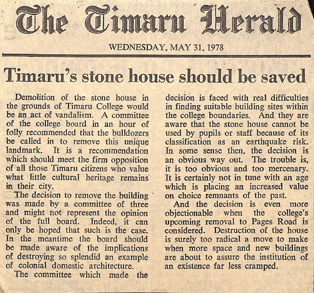 Editorial: Timaru's stone house should be saved | Aoraki Heritage ...