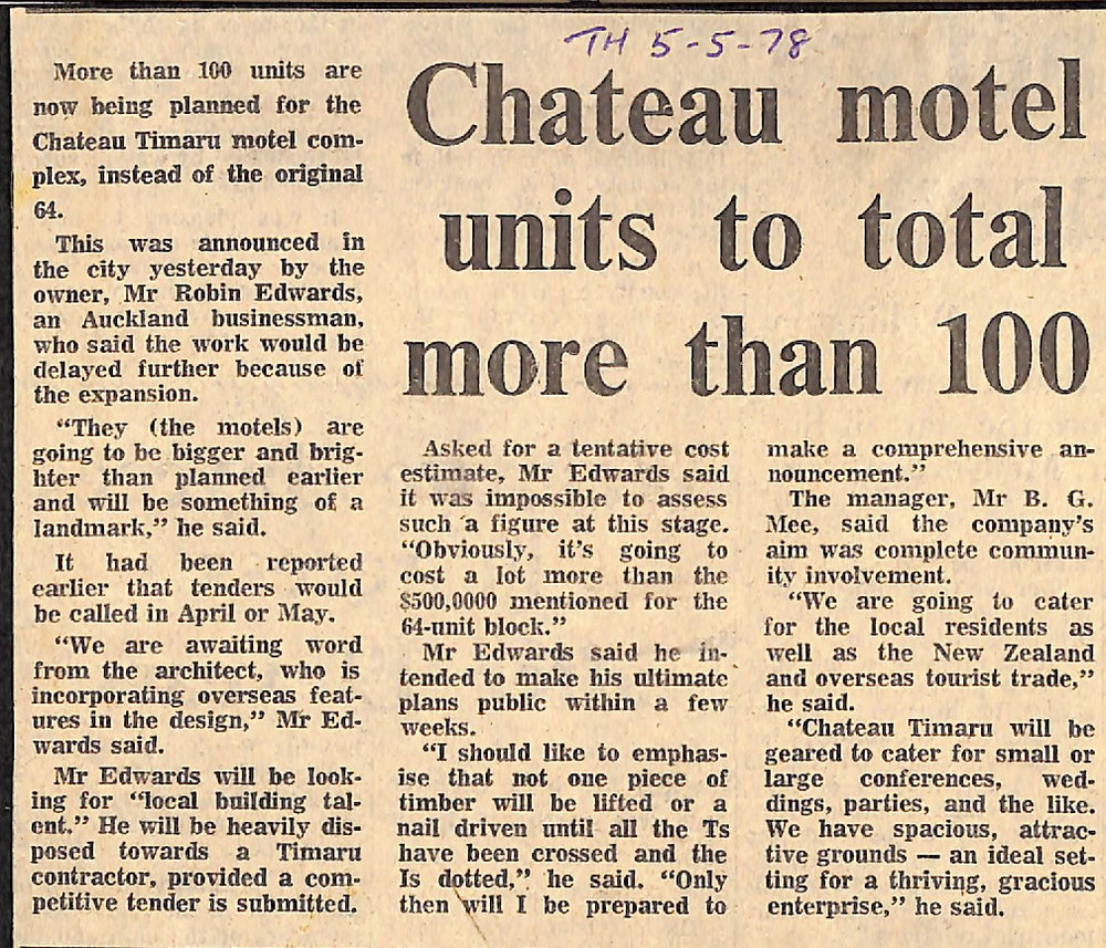 Chateau motel units to total more than 100