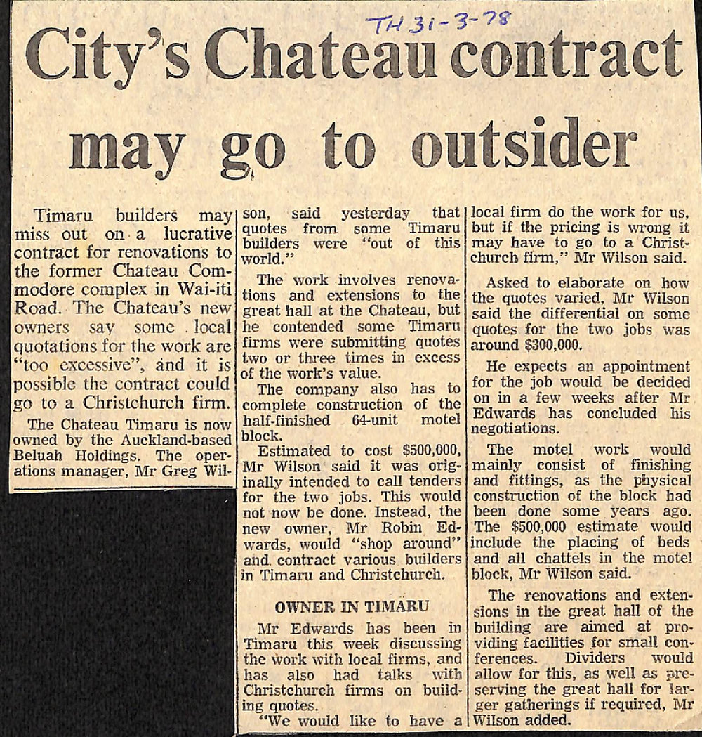 City's Chateau contract may go to outsider