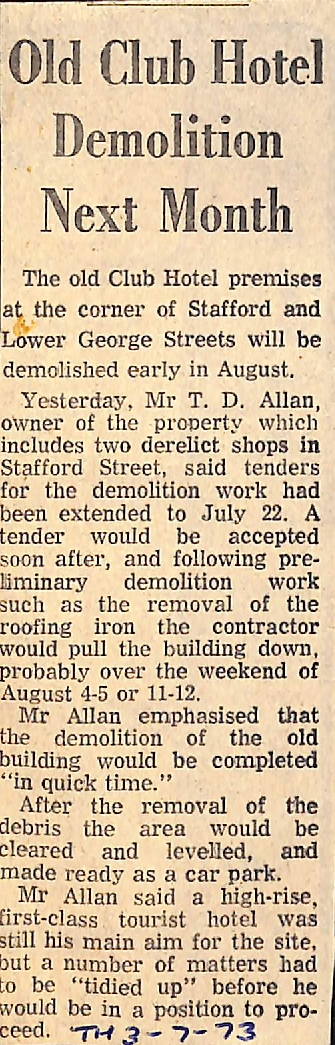 Old Club Hotel Demolition Next Month