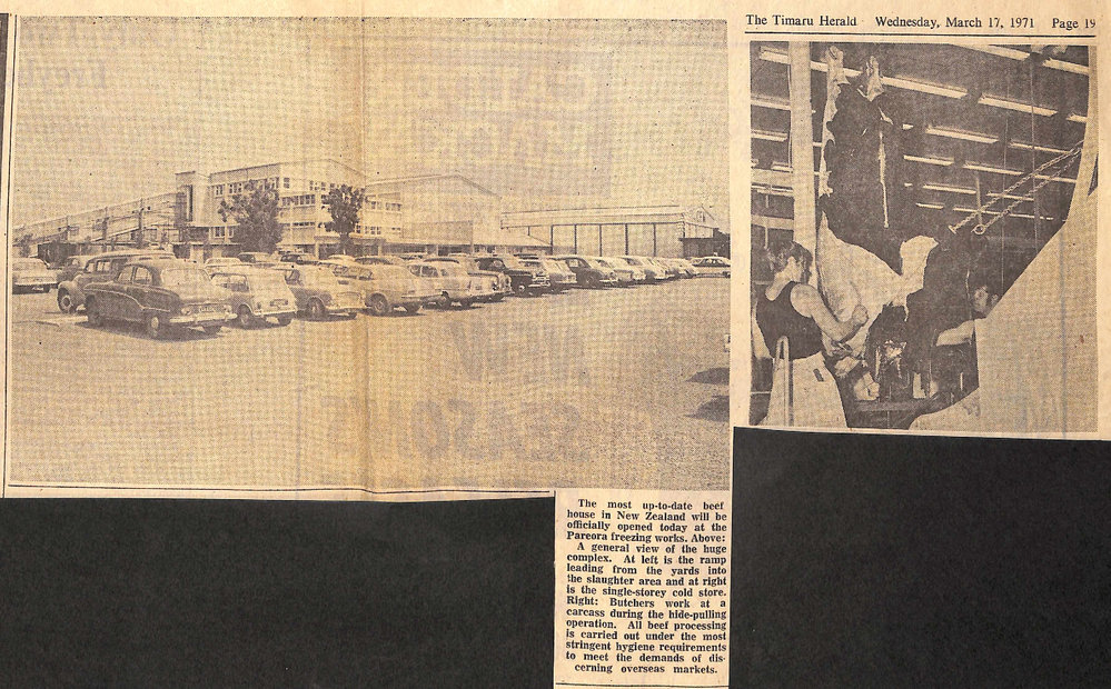 Pareora freezing works officially opened