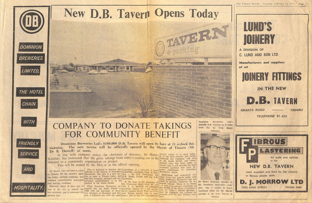 New DB Tavern Opens Today: Company To Donate Takings For Community Benefit