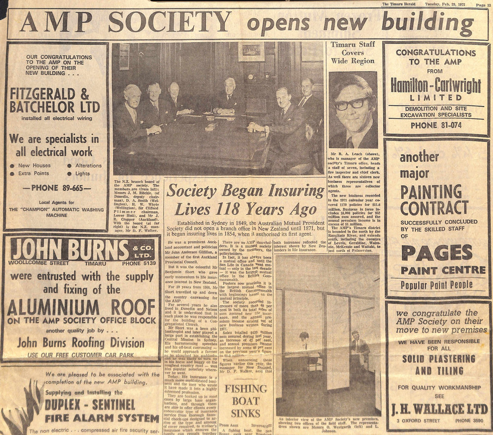 AMP Society opens new building: Society Began Insuring Lives 118 Years Ago