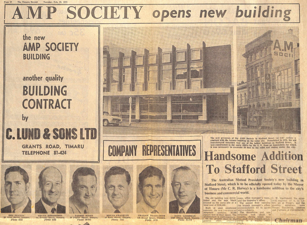 AMP Society opens new building: Handsome Addition To Stafford Street / Company Representatives