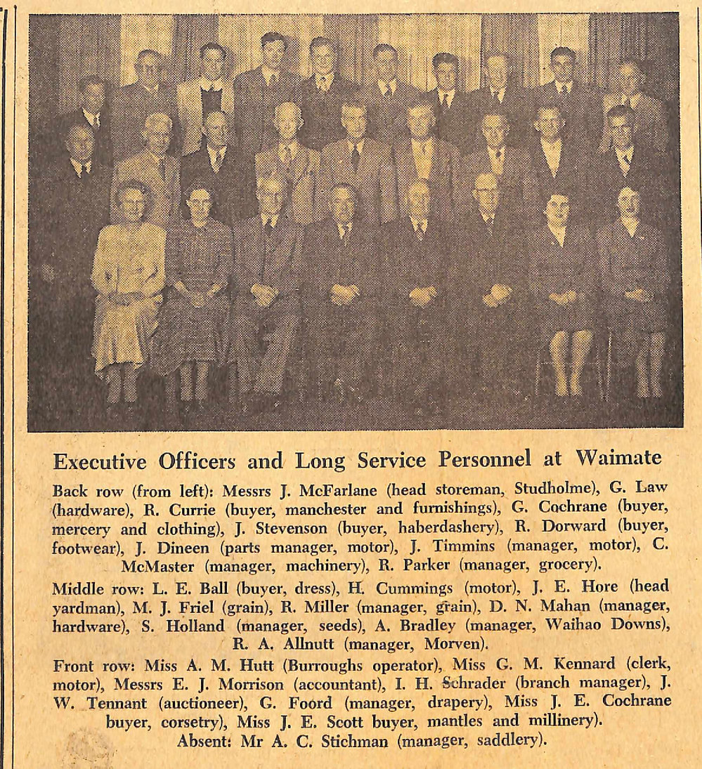 Executive Officers and Long Service Personnel at Waimate / Move into Waimate Made 53 Years Ago
