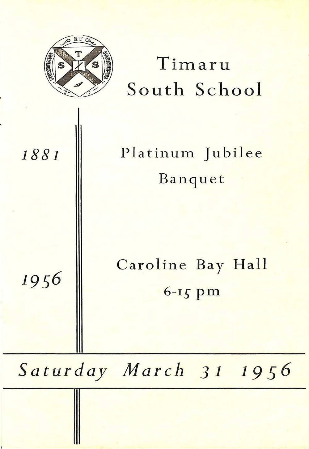Timaru South School Jubilee Banquet
