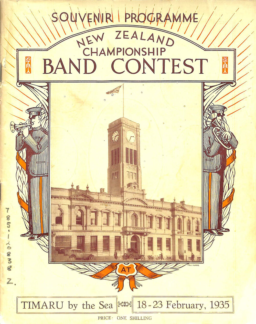 Souvenir Programme New Zealand Championship Band Contest: Timaru by the Sea 18-23 February 1935