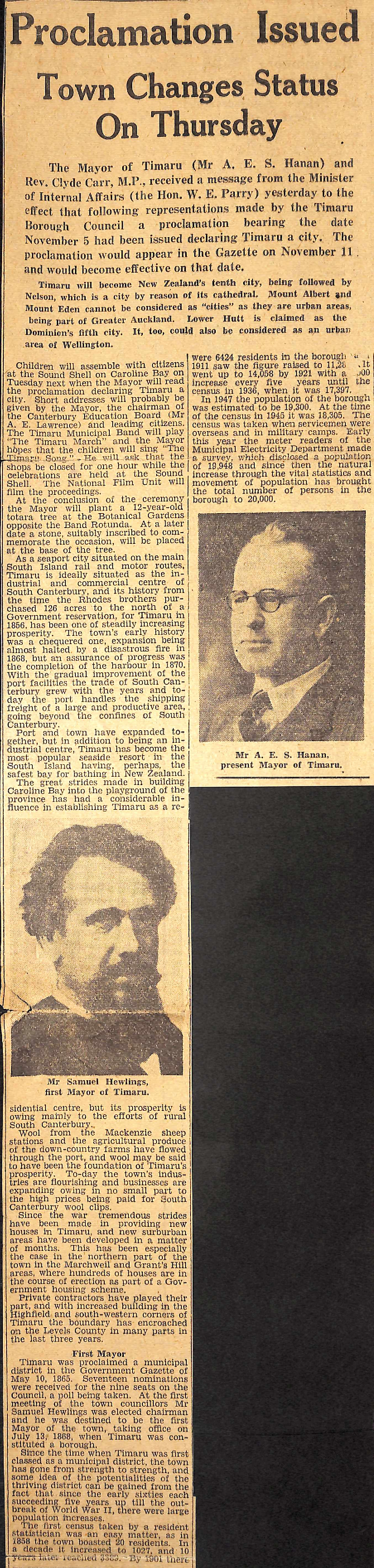 Proclamation Issued: Town Changes Status On Thursday