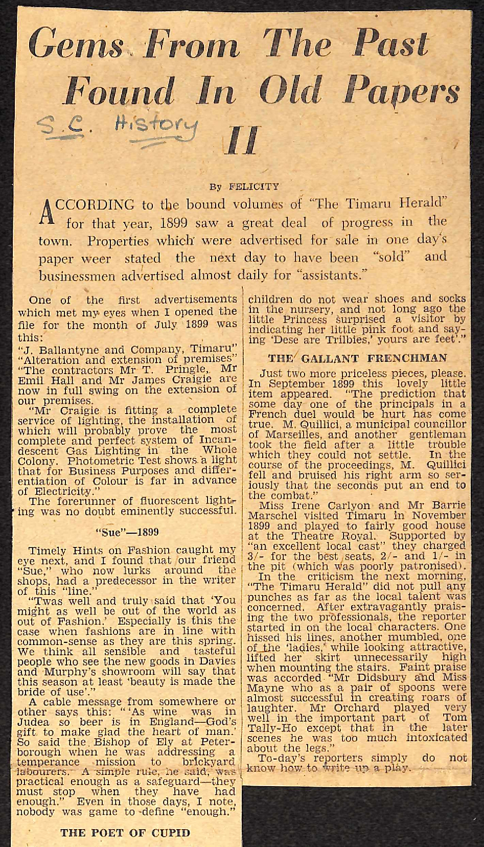 Gems From The Past Found In Old Papers II