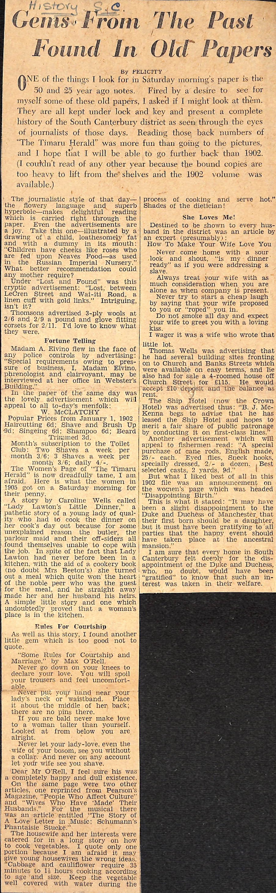 Gems From the Past Found in Old Papers