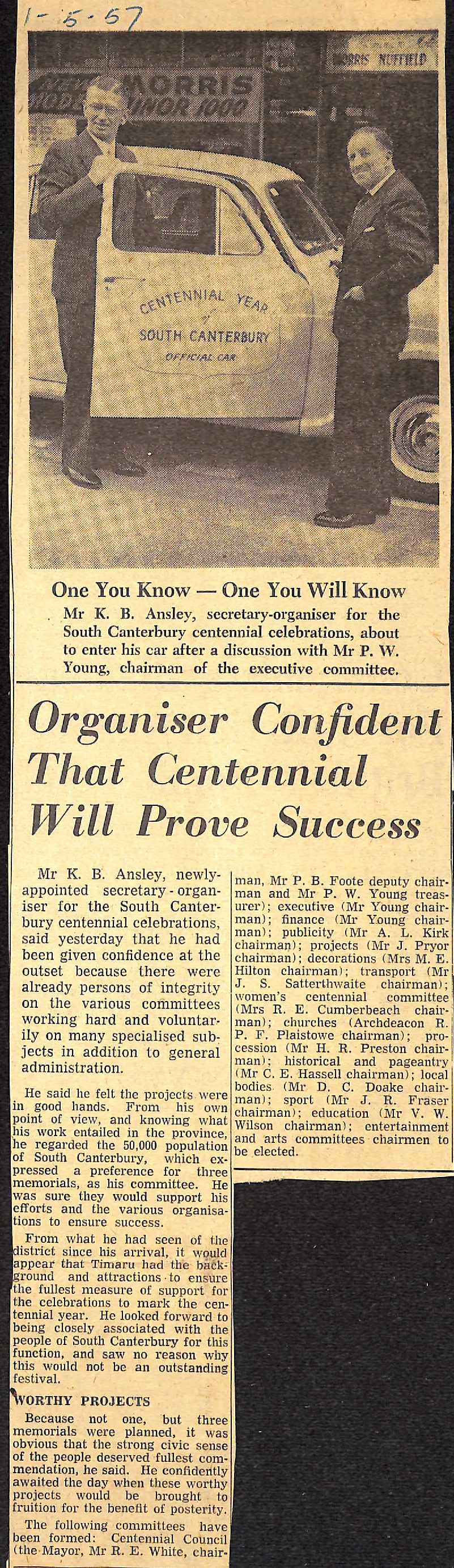 Organiser Confident That Centennial Will Prove Success