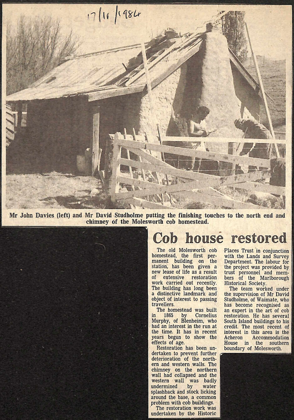 Cob house restored