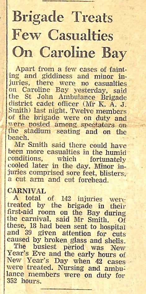Brigade Treats Few Casualties On Caroline Bay