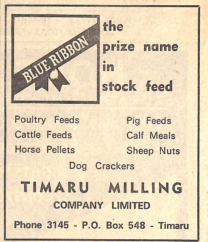 Timaru Milling Company Ltd advertisement