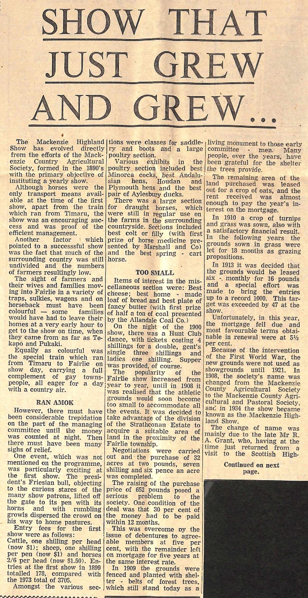 Show That Just Grew and Grew