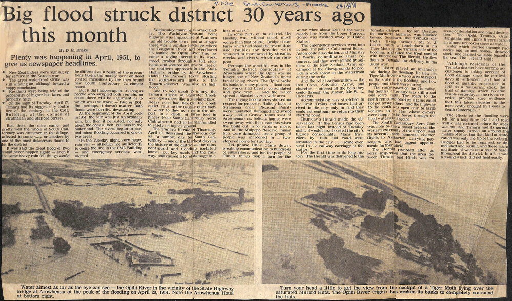 Big flood struck district 30 years ago this month