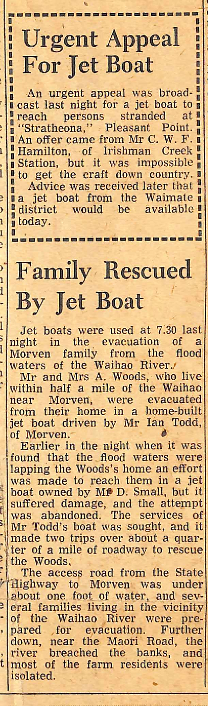 Urgent Appeal For Jet Boat / Family Rescued By Jet Boat