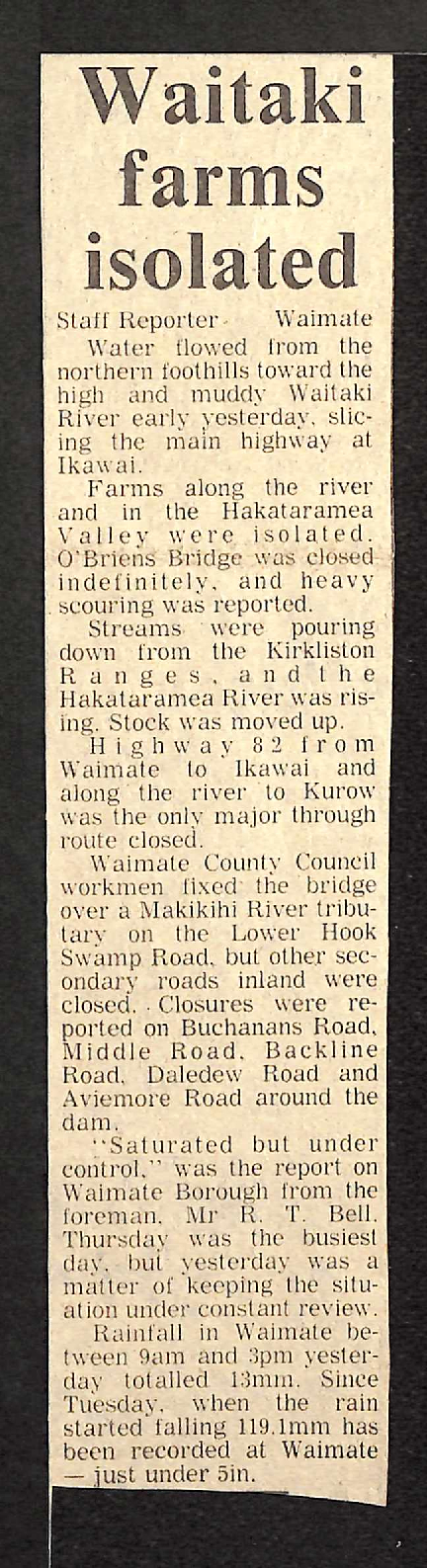 Waitaki farms isolated